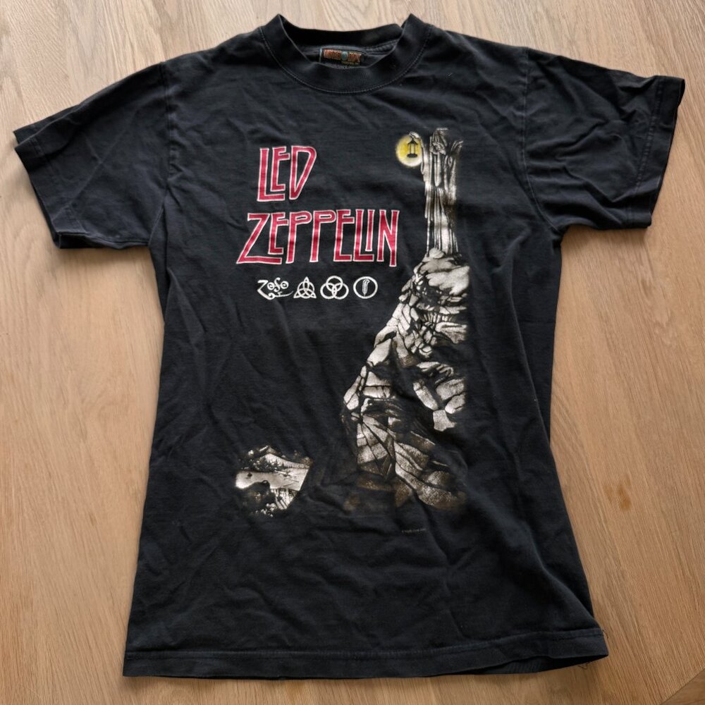 Vintage Led Zeppelin IV 4 Tee / 2004 / Zoso Graphic Artimonde Band Tee / Size S